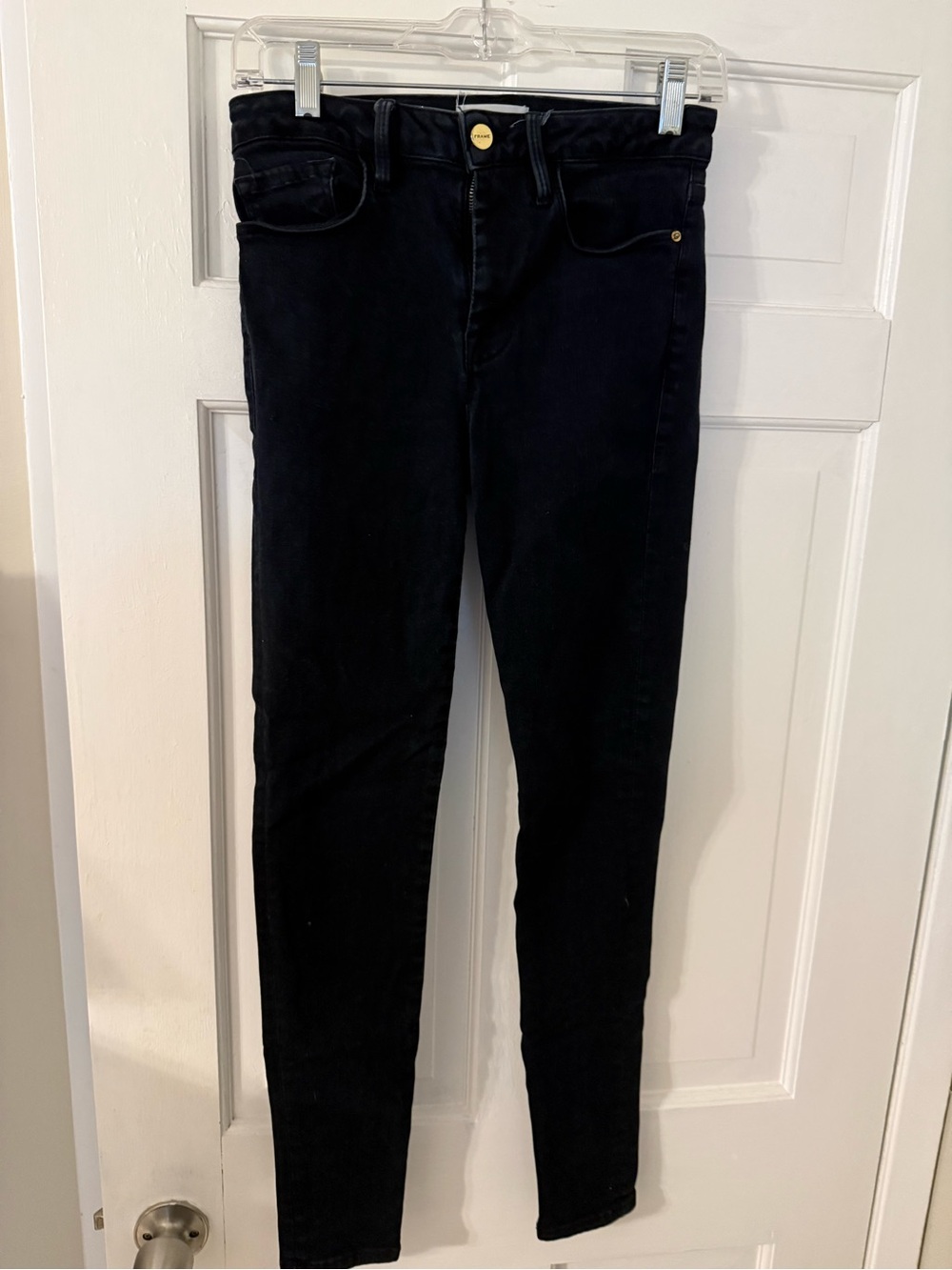 Frame Denim LeOne Black Women's Skinny Jeans